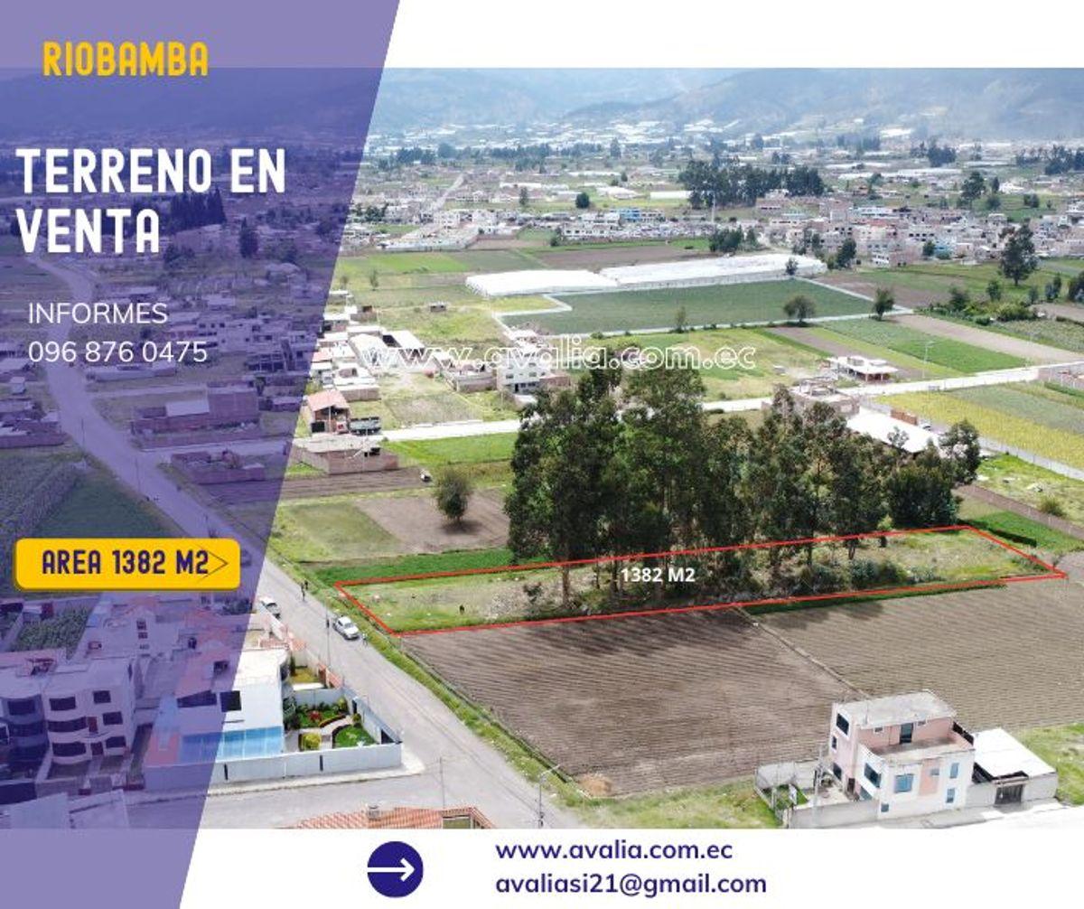 Terreno en venta en Riobamba, Chimborazo
