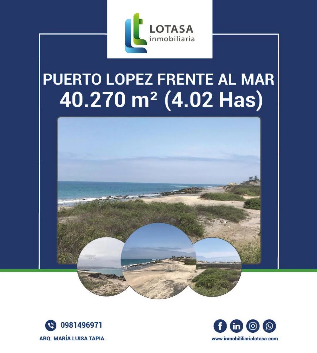 Terreno en venta en Puerto López, Manabí