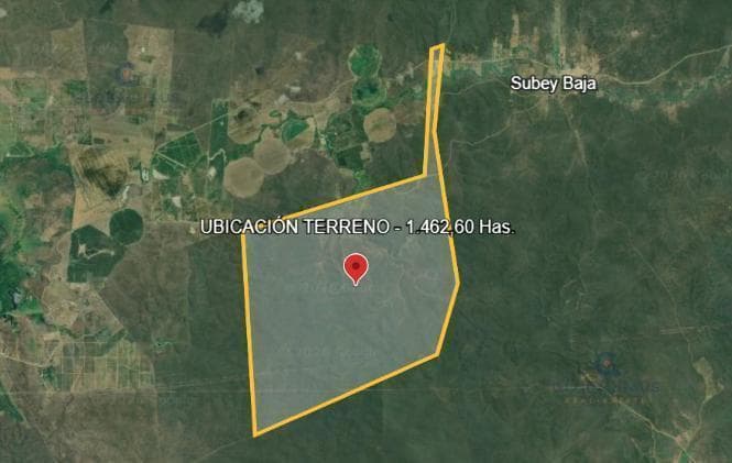 Venta de Terreno en Santa Elena, Comuna Sube y Baja. 1.462has G. P — imagen 1