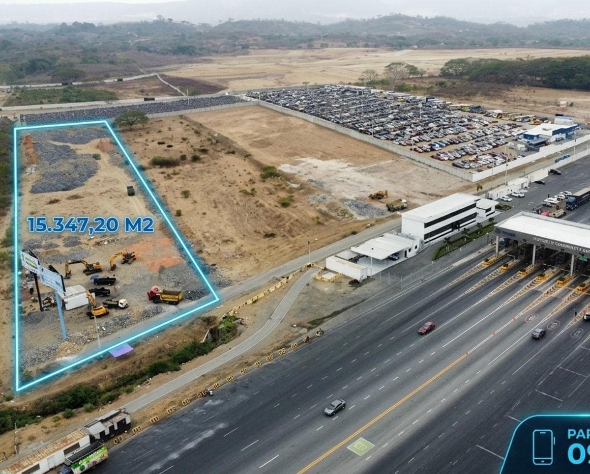 Terreno en Vía a La Costa Al Pie del Carretero, Peaje, Reténcion de Vehícular y Parque Lago Chongon, Guayas — imagen 1