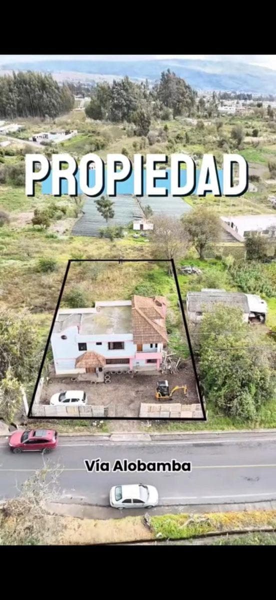 Casa + Terreno Vía Alobamba Montalvo, Tungurahua — imagen 1