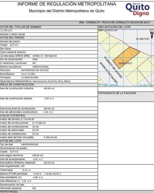 Venta Local Comercial o Terreno en La Villaflora Av Rodrigo de Chavez — imagen 4