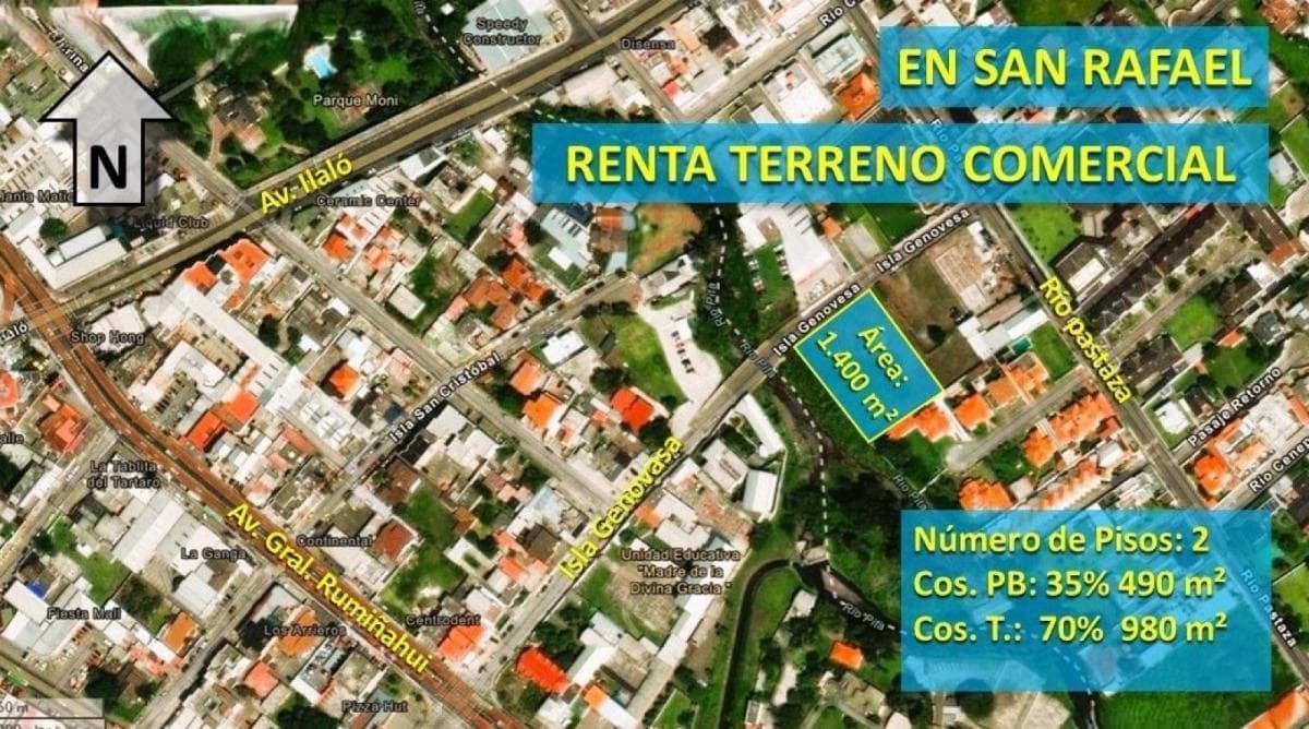 Ira Renta Terreno Comercial 1.400 m² San Rafael Valle de Los Chillos — imagen 2