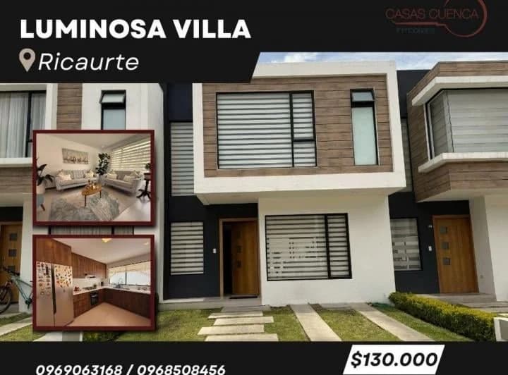 Luminosa Villa 2 Pisos 3d Mas 2.5 Bc en Ricaurte (V3094), Azuay — imagen 1