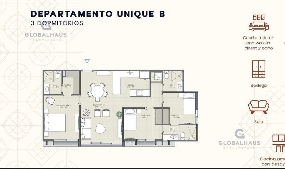 Venta Departamento de Estreno Urb. Bosko, Via La Costa Km 16.5, Guayaquil 3 Habitaciones, A. N. Guayas — imagen 3