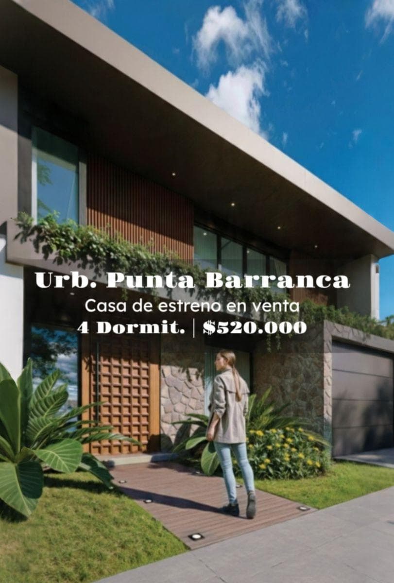 Casa de Estreno en Venta Urb. Punta Barranca, Nuevo Samborondon, Guayas — imagen 1