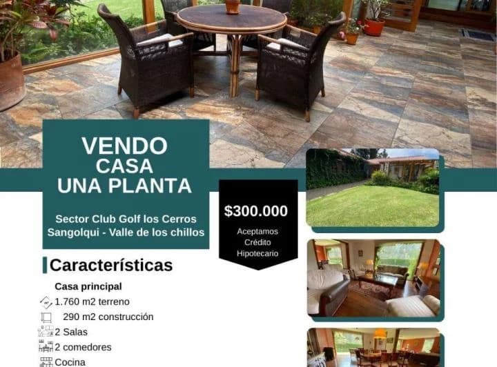 Venta Casa Una Planta Club Golf Los Cerros Sangolquí Valle de Los Chillos — imagen 1
