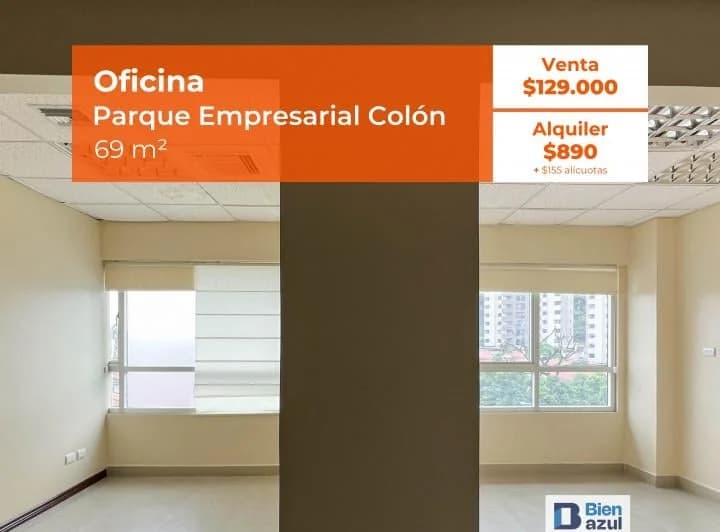 Oficina en Alquiler o Venta Parque Empresarial Colón 69 m², Guayas — imagen 1