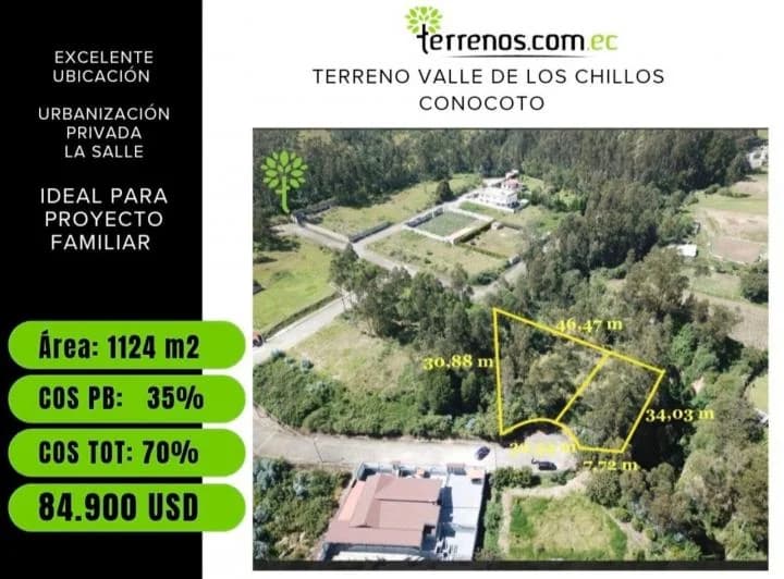 Terreno en venta en Quito, Pichincha