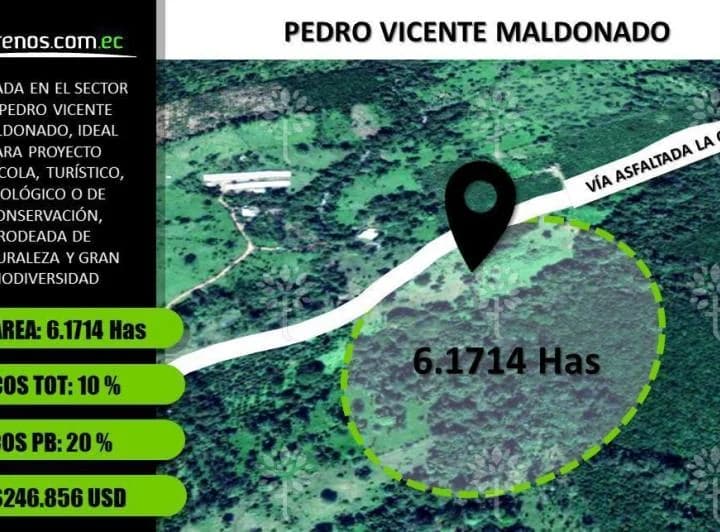Terreno en venta en Pedro Vicente Maldonado, Pichincha