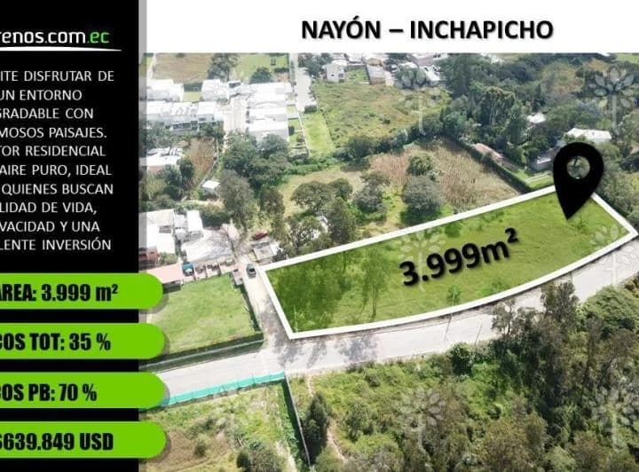 Terreno en venta en Quito, Pichincha