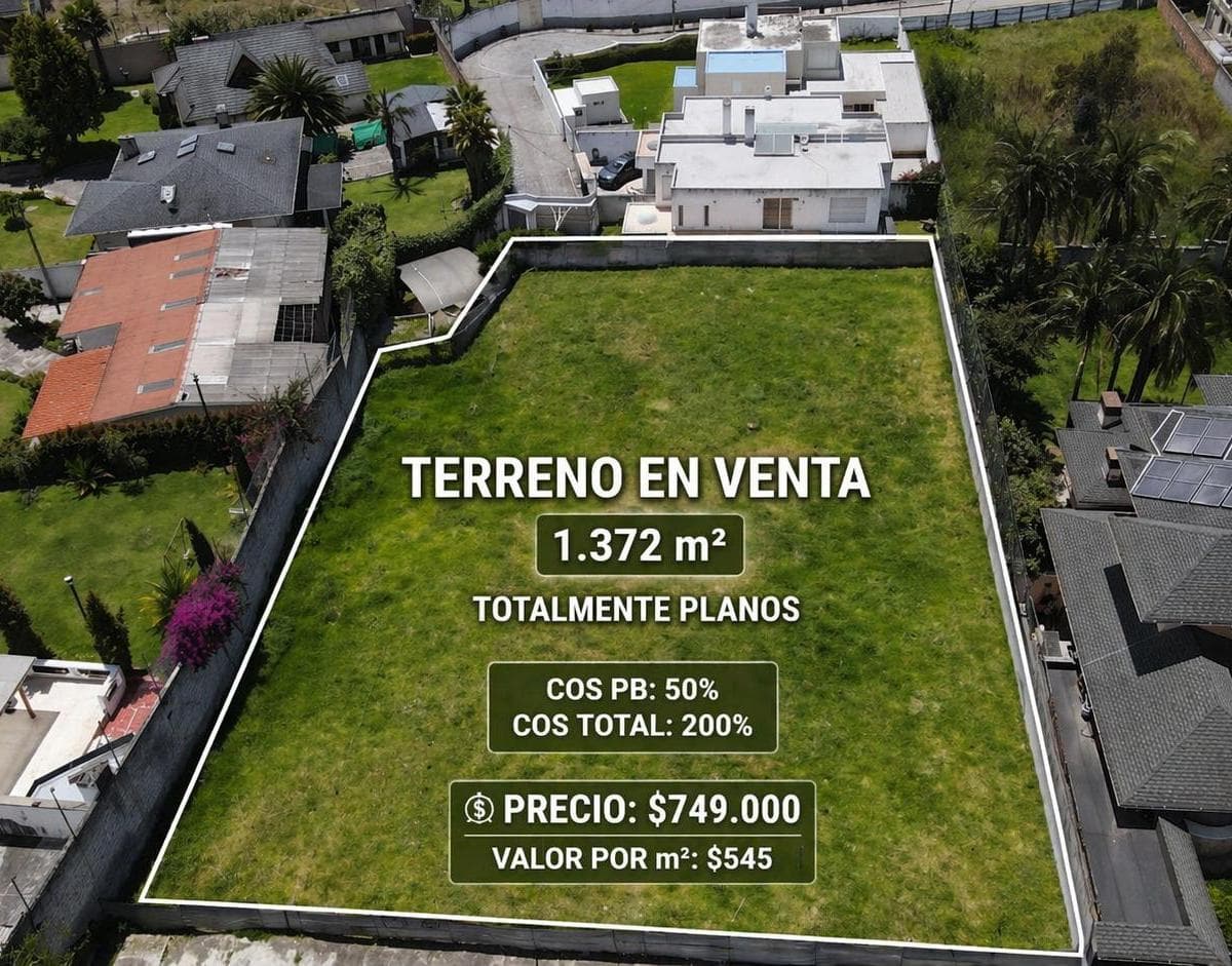 Terreno en venta en Quito, Pichincha