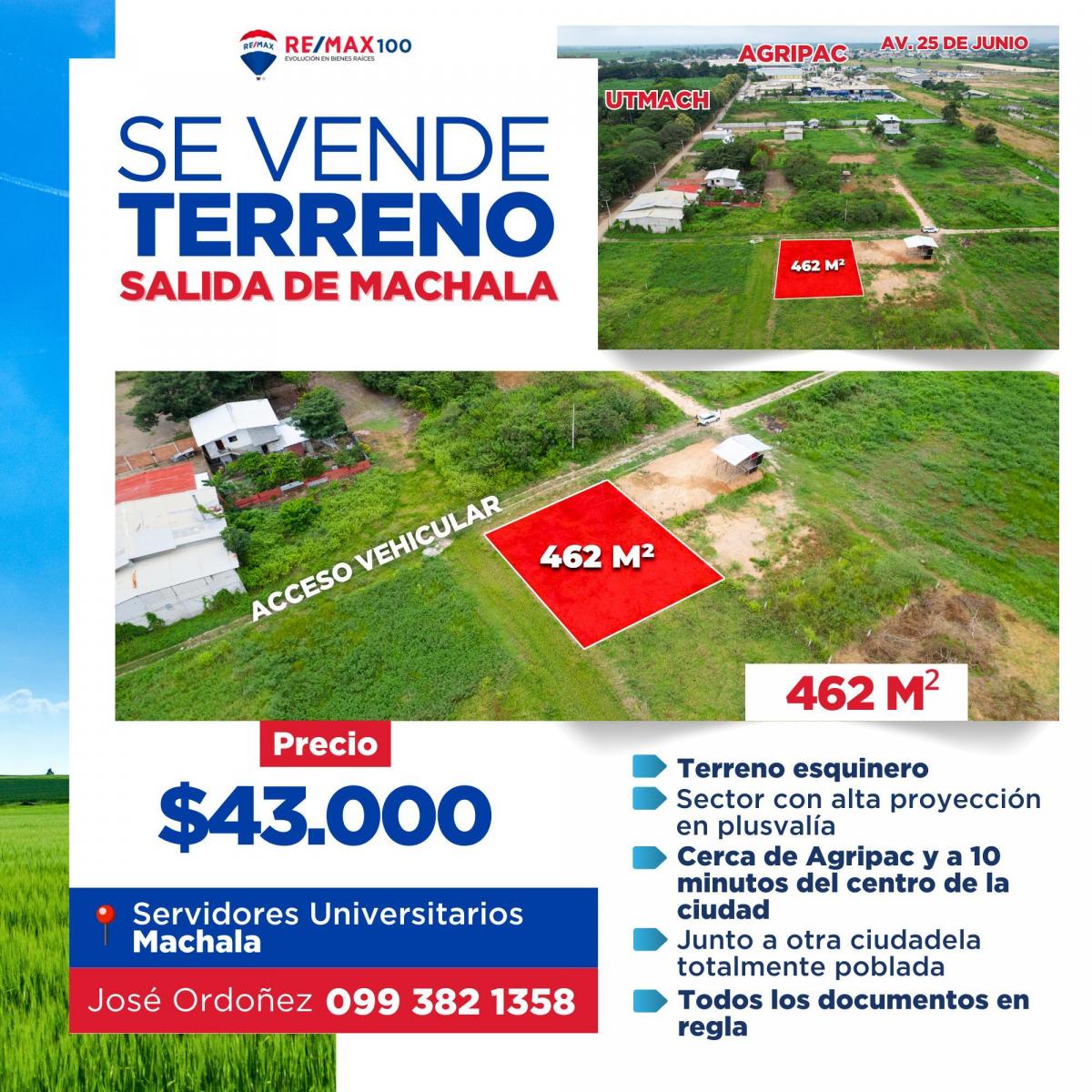 Terreno en venta en Machala, El Oro