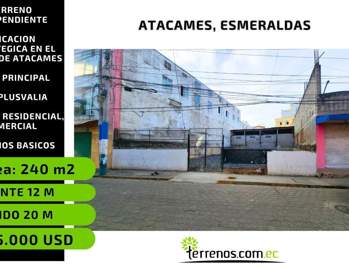 Terreno en venta en Atacames, Esmeraldas