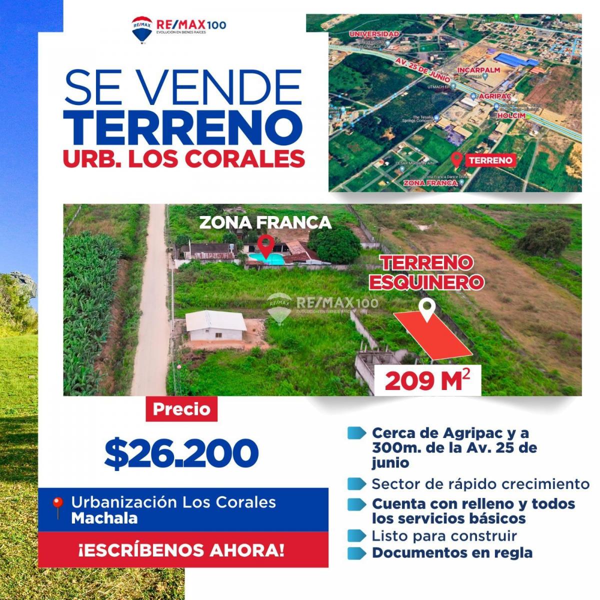 Terreno en venta en Machala, El Oro