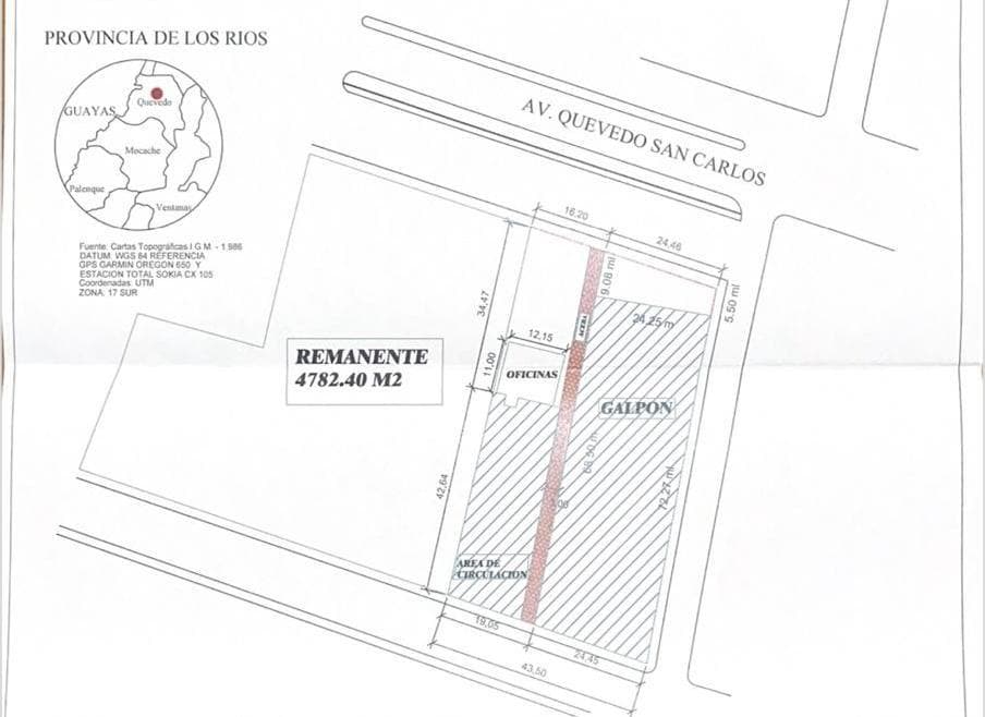 Terreno en venta en Quevedo, Los Ríos