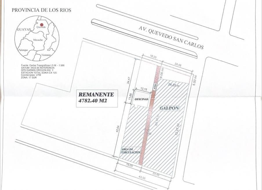 Terreno en venta en Quevedo, Los Ríos