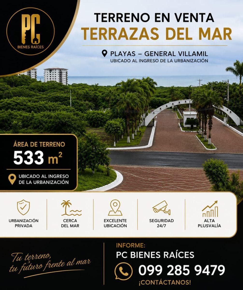 Terreno en venta en Playas, Guayas