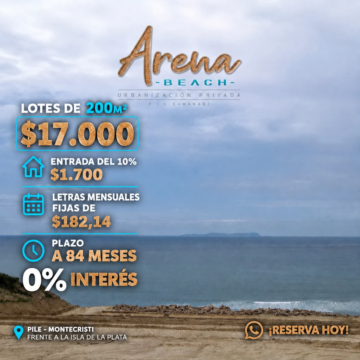 Terreno en venta en Montecristi, Manabí