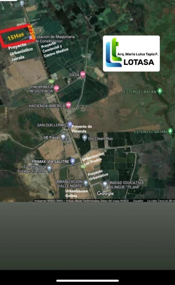 Venta 15 Has Vía a Salitre, Km. 10.5, Frente 275 m. Uso Comercial - Habitacional, Guayas — imagen 3