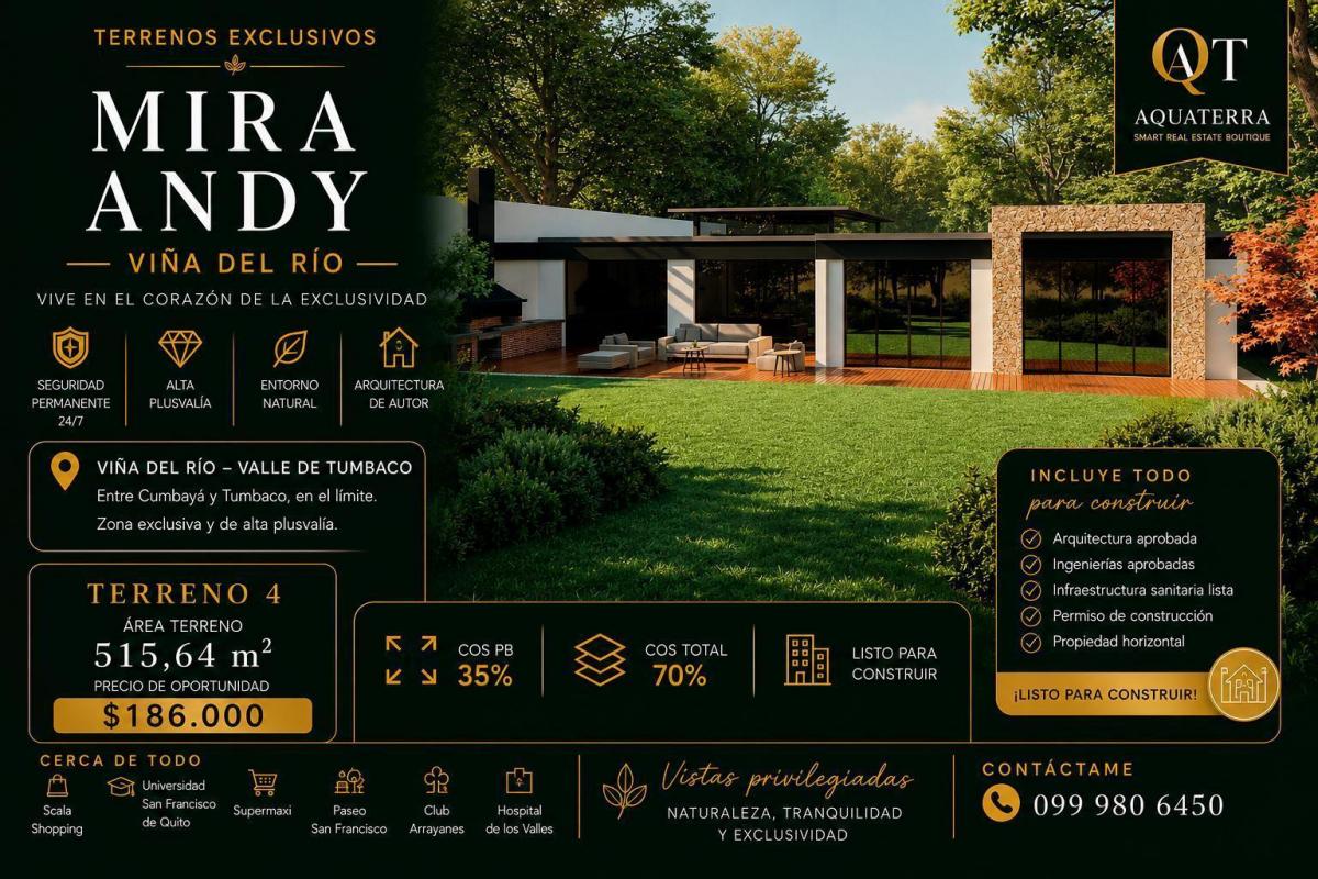 Mjr Venta Terreno 515.64 m², Viña del Rio, Tumbaco, Planos Aprobados — imagen 3