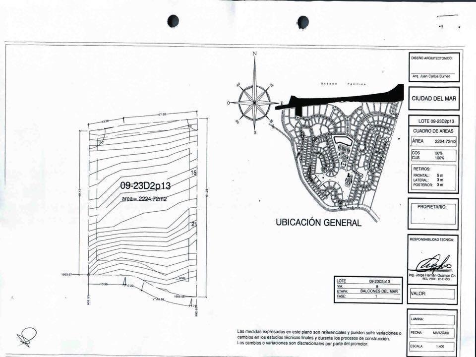 Terreno Para Edificio 1era Línea de Mar Ciudad del Mar Mkeller, Manabí — imagen 4