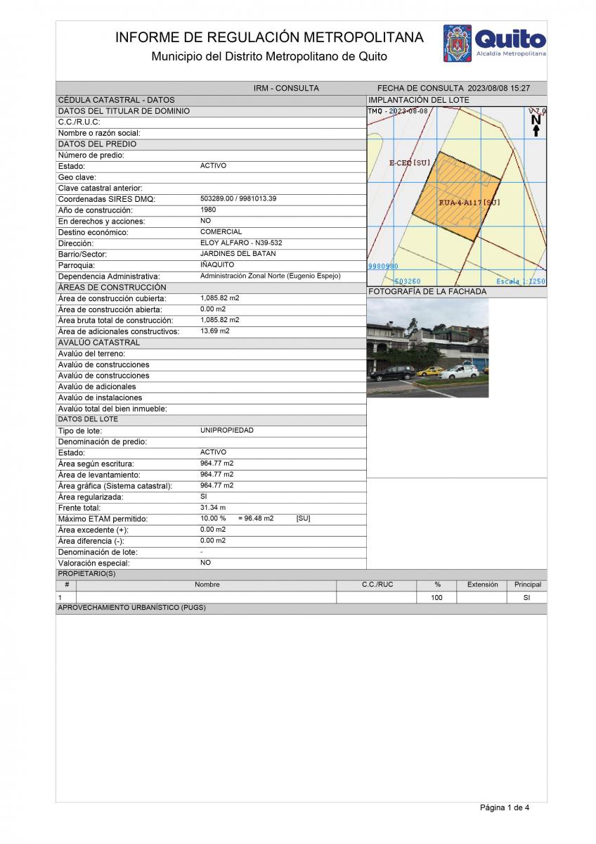 Lote Excelente Ubicación / Vista - Para Proyecto Inmobiliario — imagen 5