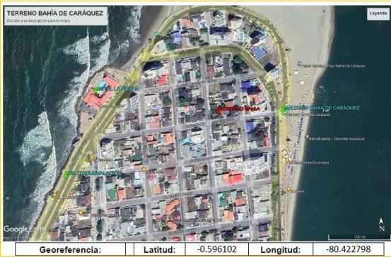 Bahía Caráquez, Malecón Alberto Santos, Vendo Terren 192 m² Calle Cecilia Hurtado, Manabí — imagen 4
