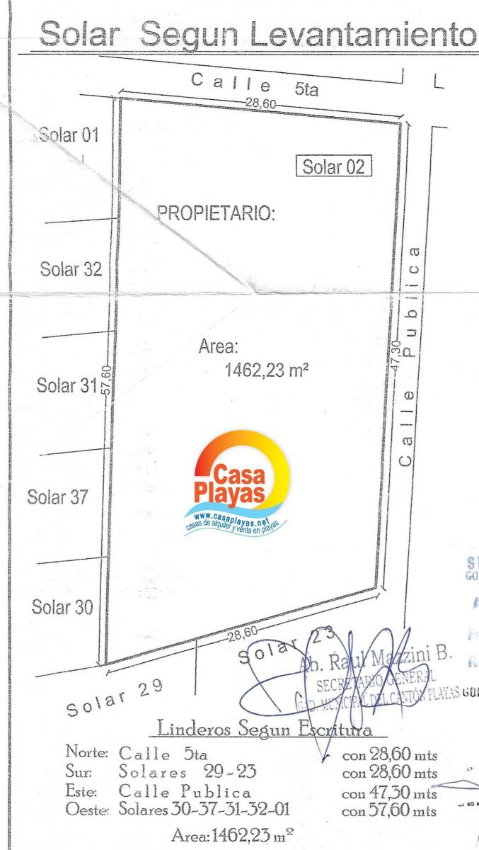 Terreno Al Ingreso de Playas Villamil de Venta, 1.642 M., Guayas — imagen 4