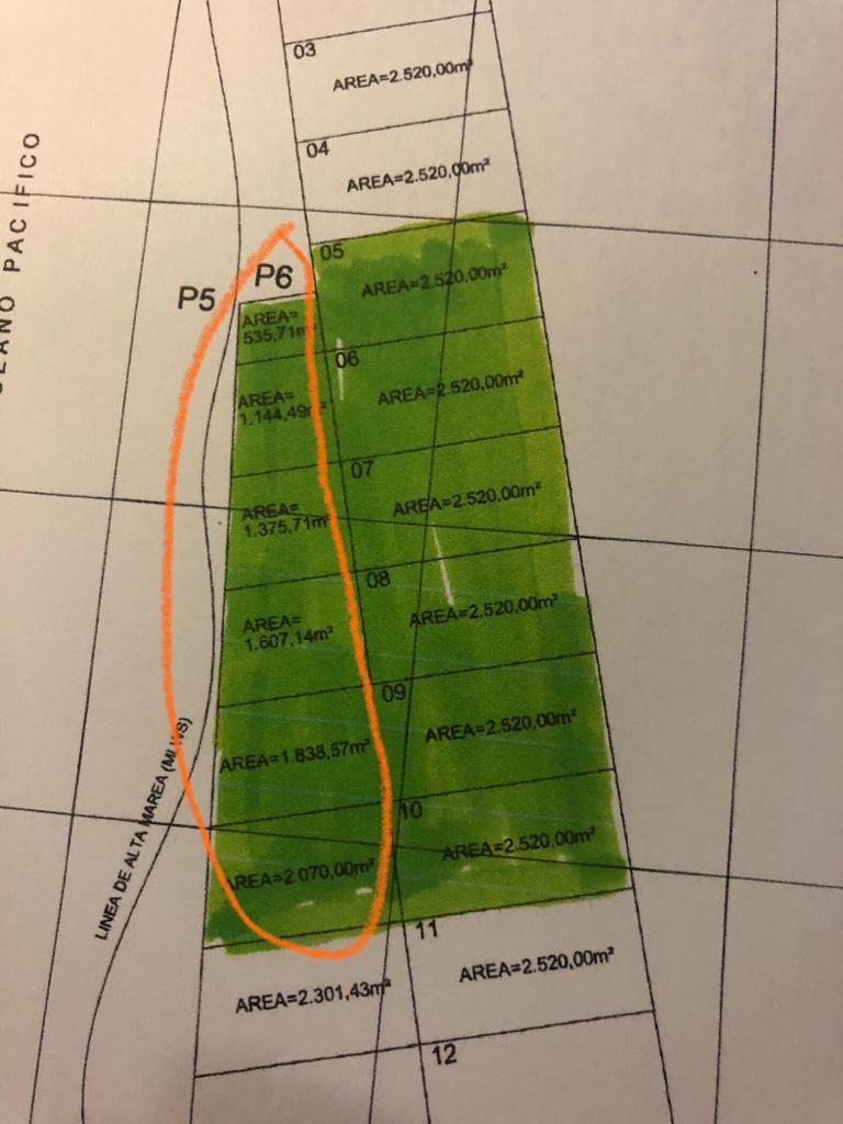Terreno en Venta 2520 m², Beach Front en Ruta del Spondylus. Sector Jambeli. Provincia de Santa Elena — imagen 7