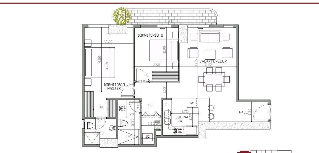 Venta Departamento 2 Dorm. Proyecto en La República del Salvador Af — imagen 5