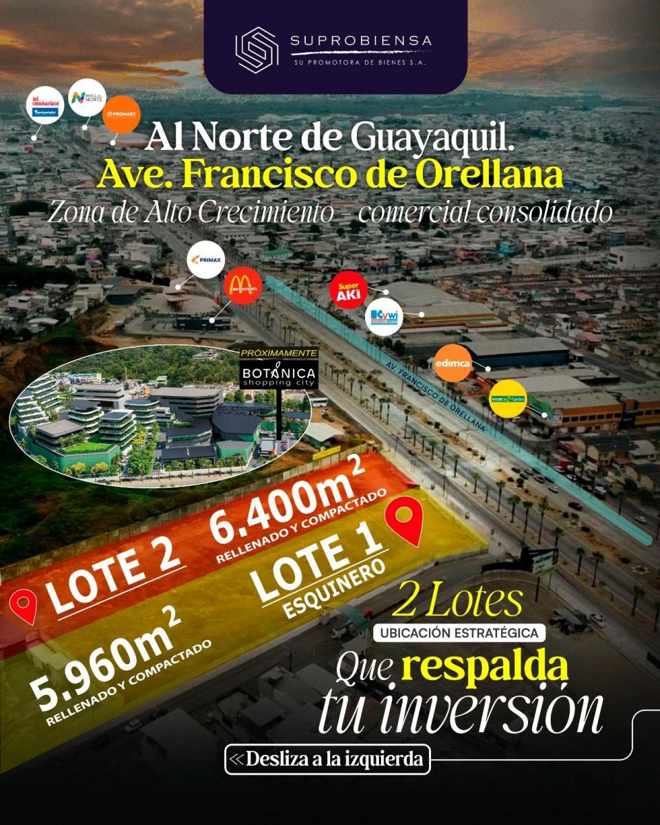 Terrenos Comerciales Av Fco de Orellana: 5960 m² - 6400 m², Guayas — imagen 8