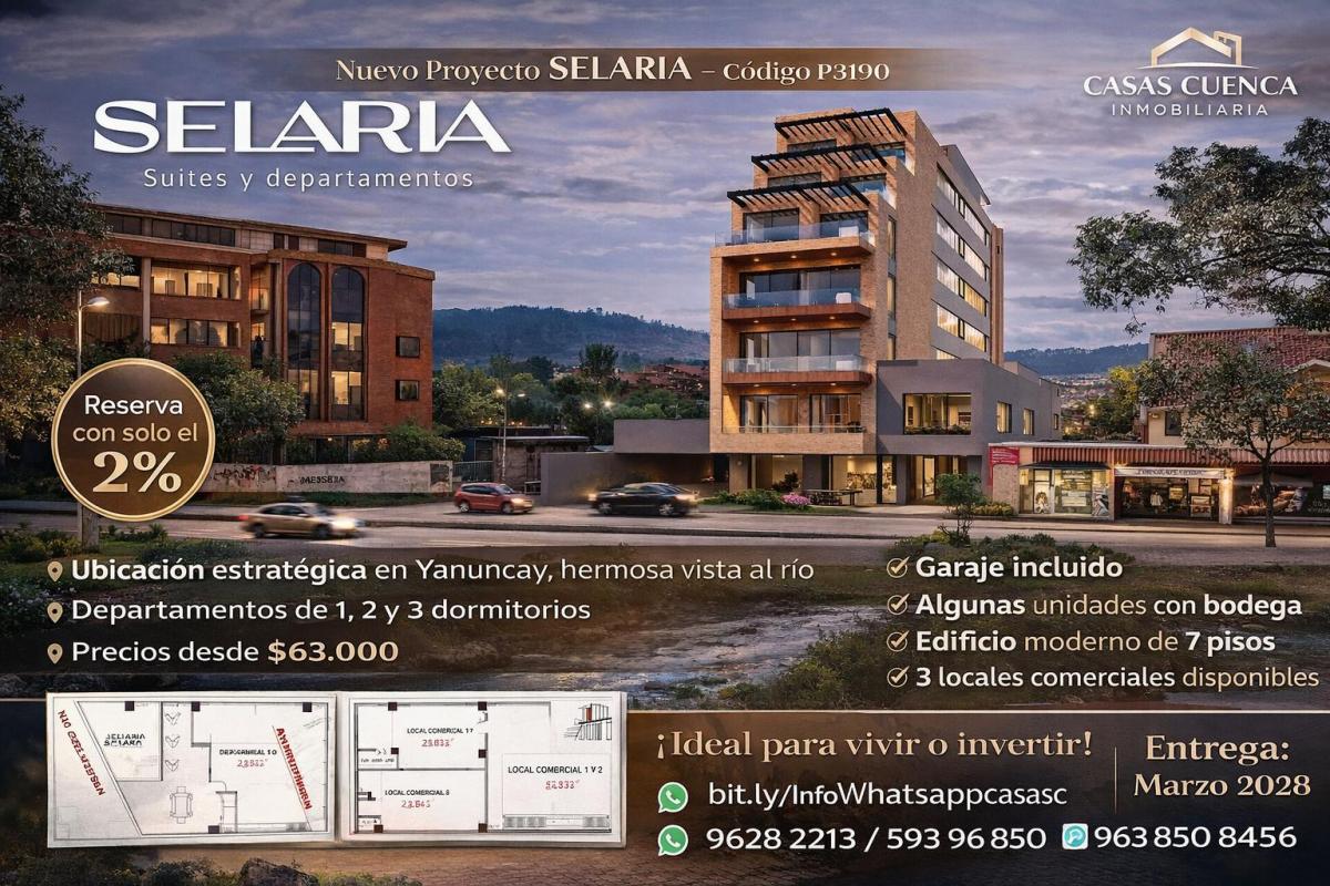 Selaria Departamentos de 1,2 y 3 Dorm., Azuay — imagen 3