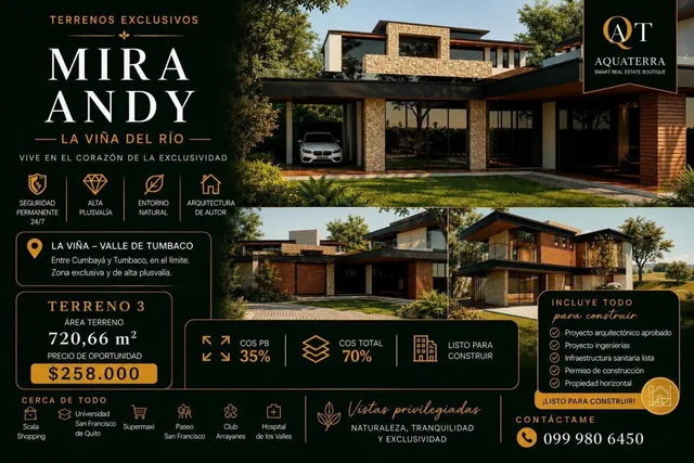 Mjr Venta Terreno 720.66 m², Viña del Rio, Tumbaco, Planos Aprobados — imagen 4