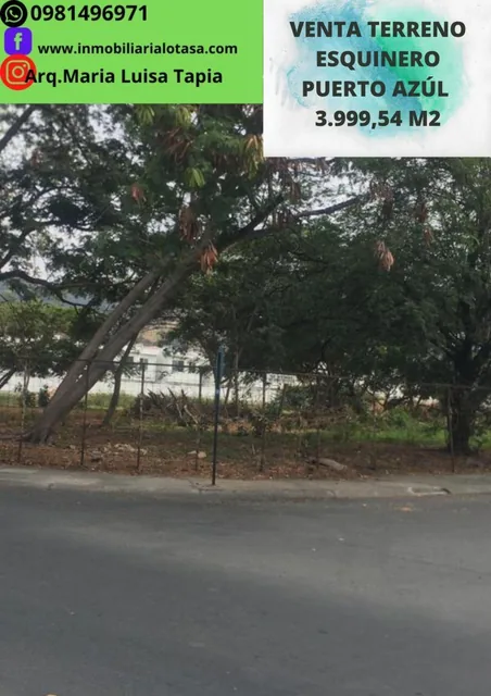 Venta Terreno Puerto Azul de 3.999, 54 m² Esquinero, Via a La Costa, Guayas — imagen 3