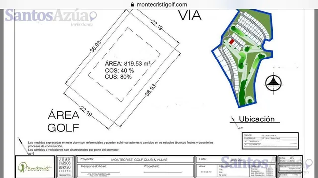Montecristi Golf Condominio Terreno con Hermosa Vista Al Campo Sb, Manabí — imagen 4