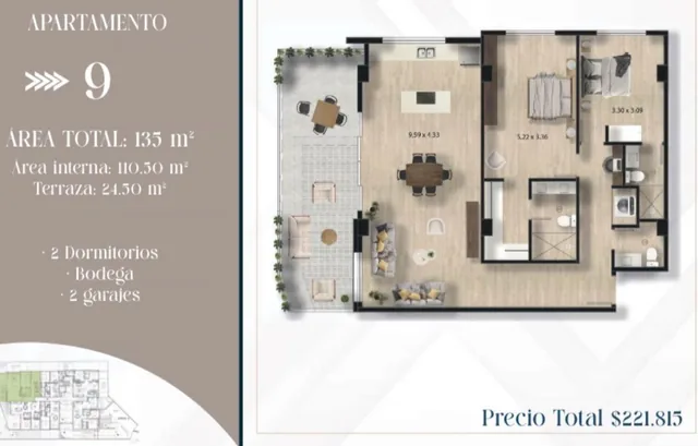 Departamento 2 Drm con Balcon a Estrenar en San Patricio Cumbaya — imagen 2