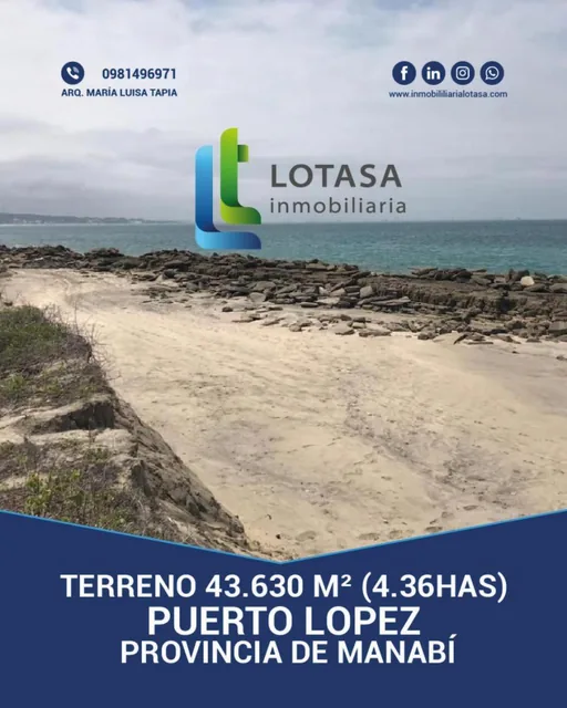 Venta Terreno 43.630 m² Puerto Lopez Prov. de Manabi, Manabí — imagen 2