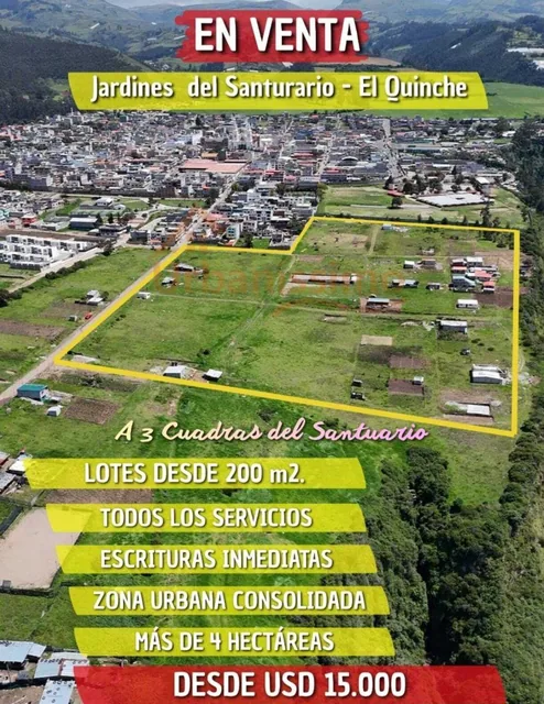 Hm/ El Quinche! Terrenos en Venta a Partir de 200 m² en 15.000 Usd — imagen 3