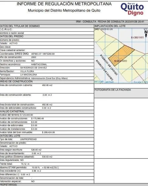 Venta Local Comercial o Terreno en La Villaflora Av Rodrigo de Chavez — imagen 4