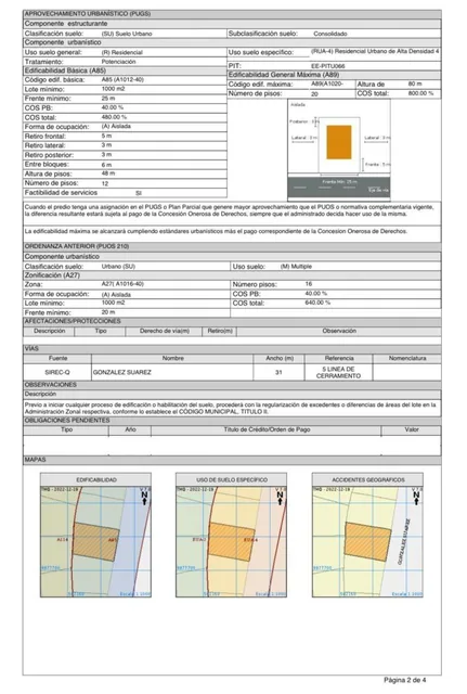Terreno de 467 m² Uso de Suelo Multiple en Renta – Sector Gonzáles Suárez — imagen 2