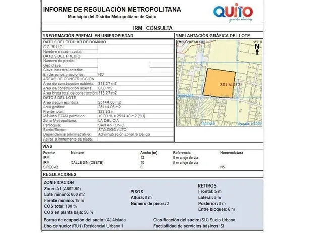 Terreno 25.000 m² Constructores Vivienda Vip Interés Popular (Mitad del Mundo) — imagen 4