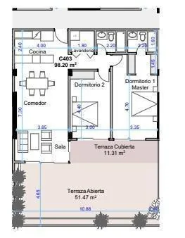 Departamento de Venta, 2 Dorm. San Juan de Cumbayá — imagen 3