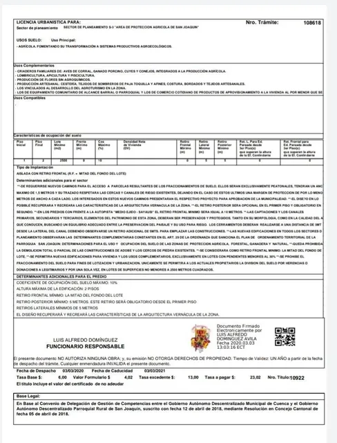 Terreno en Venta (San José de San Joaquín), Azuay — imagen 2
