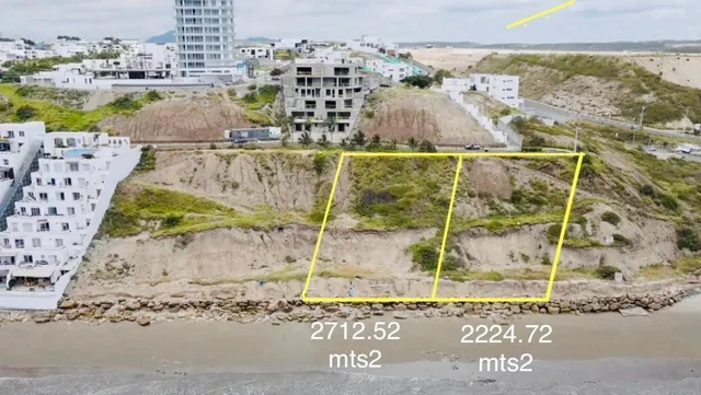 Terreno Primera Línea de Mar Para Edificio Ciudad del Mar, Manabí — imagen 2
