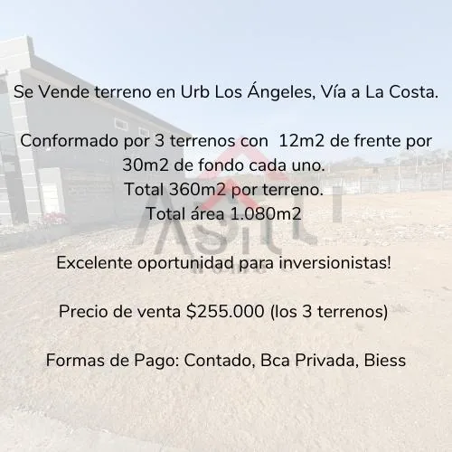 Se Vende Terreno en Urb Los Ángeles, Vía a La Costa. Guayas — imagen 2