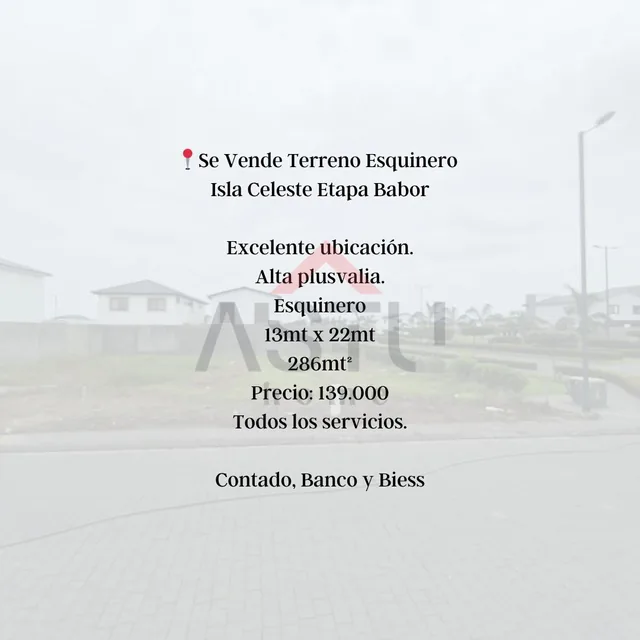 Se Vende Terreno Esquinero Isla Celeste Etapa Babor, Guayas — imagen 2