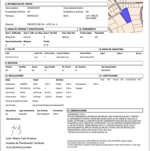Terreno en Venta Sangolquí Selva Alegre 3.678 m² — imagen 2