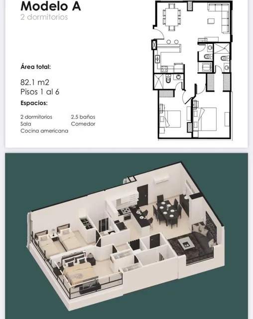 Vendo Olivos II Moderno Departamento Estreno,2 Dorm.,área Social, Parqueo, Guayas — imagen 4
