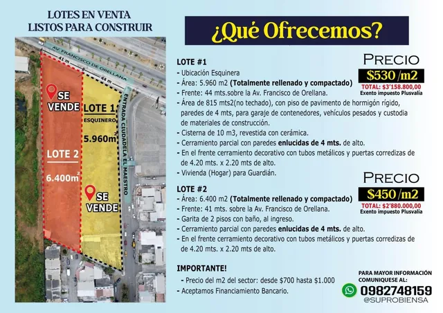 Terrenos Comerciales Av Fco de Orellana: 5960 m² - 6400 m², Guayas — imagen 3